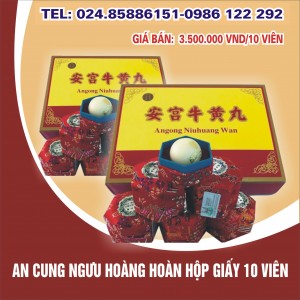 An cung ngưu hoàng hoàn hộp giấy