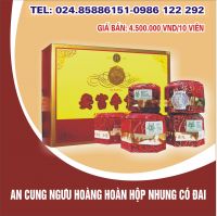 An cung ngưu hoàng hoàn hộp nhung có đai 