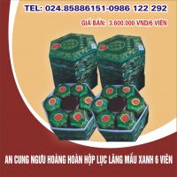 An cung ngưu hoàng hộp lục lăng màu xanh